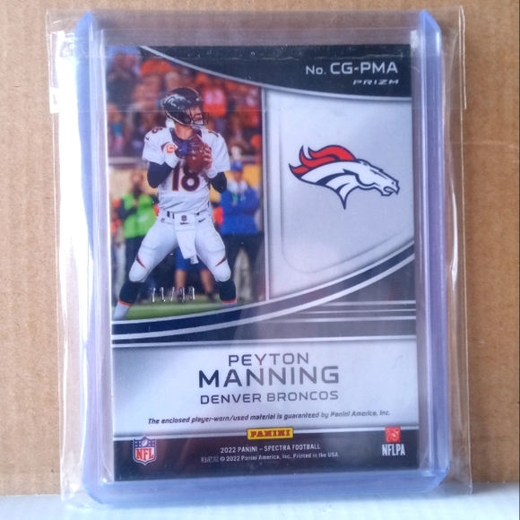 🏈🏆Peyton Manning "Game Used Patch - Championship Gear 71/99" Insert Card🏆🏈 - Picture 3 of 6